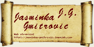 Jasminka Gmitrović vizit kartica